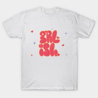 Girlish lettering T-Shirt